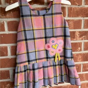 Vintage Plaid Kids Dress